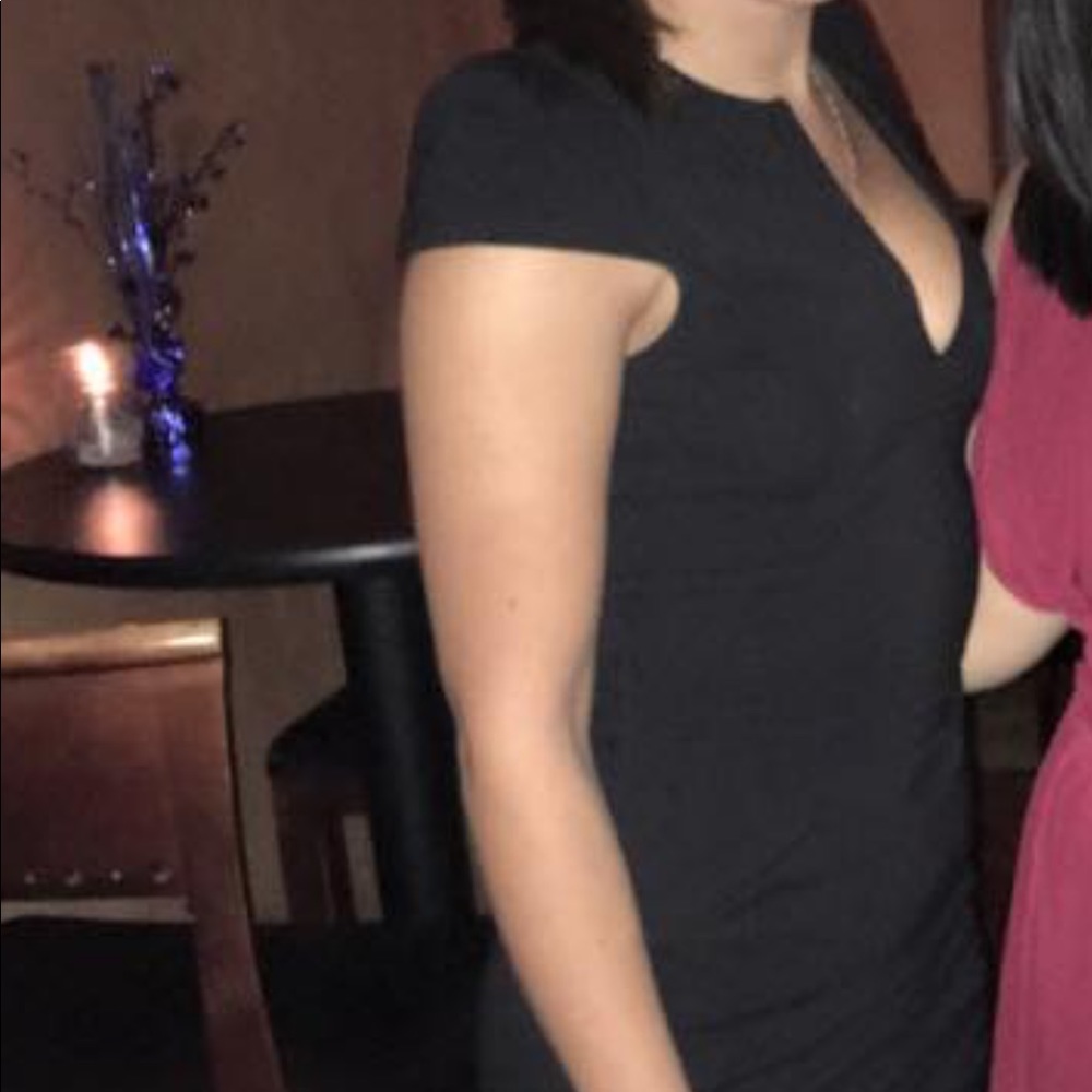 Black midi dress